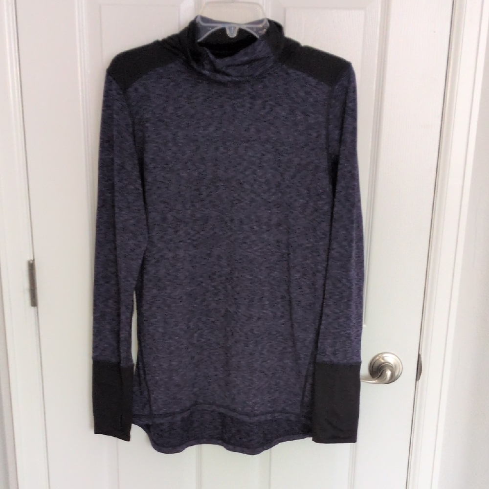 Cuddl Duds FlexFit Long Sleeve Space Dyed Huddl Up Top - L